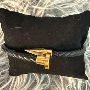 Black and Gold Braided Bracelet